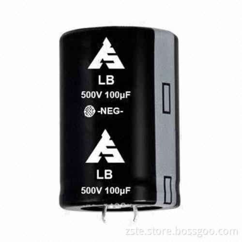 Snap-in Aluminum Electrolytic Capacitor with Large Capacitance, 500V, 100uf, 3000h